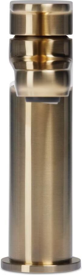 Blue Label Wastafelkraan Skive | Opbouw | Mengkraan | Laag model | 1-hendel | Rond | Geborsteld goud PVD - Foto 2