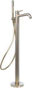 Blue Label Brondby vrijstaande bad mengkraan 80 cm rond geborsteld goud