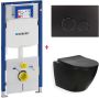 Blue Label Geberit Sigma UP320 toiletset 33 wandcloset zwart mat 53 cm met softclose zitting en drukplaat mat zwart - Thumbnail 1