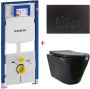 Blue Label Geberit Sigma UP320 toiletset 38 wandcloset zwart mat 53 cm met softclose zitting en drukplaat mat zwart - Thumbnail 1