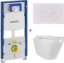 Blue Label Geberit Sigma UP320 toiletset 40 wandcloset wit glans 53 cm met softclose zitting en drukplaat wit glans - Thumbnail 1