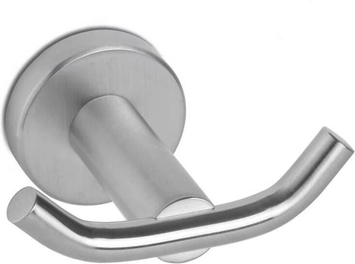 Blue Label Handdoek haak Viborg | Wandmontage | 10 cm | Messing | Rond | Geborsteld nikkel PVD
