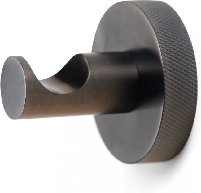 Blue Label Handdoekhaak Vida Facet | Wandmontage | Messing | Rond | Gunmetal PVD