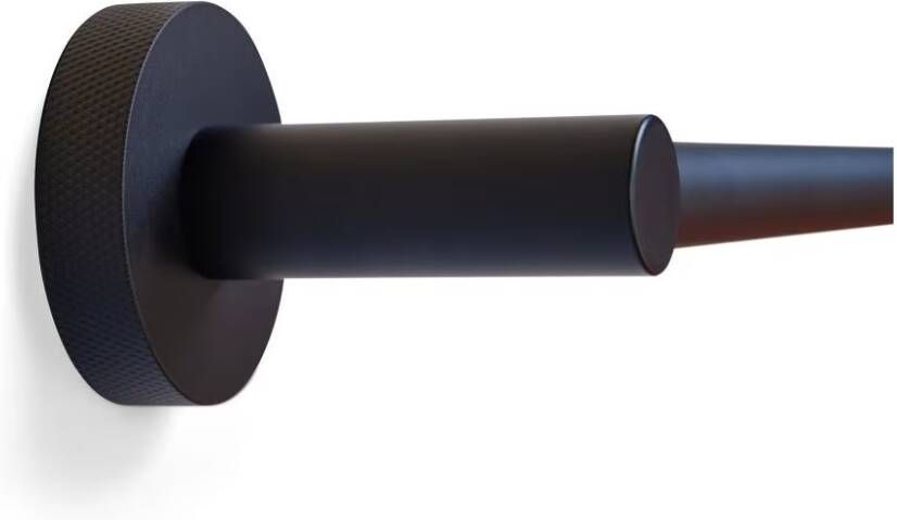 Blue Label Handdoekhouder Vida Facet | Wandmontage | 45 cm | Messing | Rond | Zwart mat