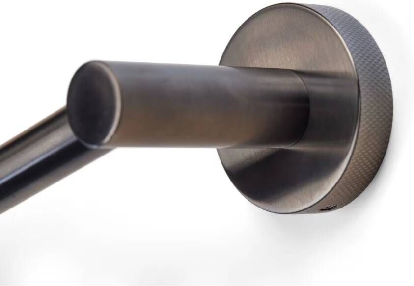 Blue Label Handdoekhouder Vida Facet | Wandmontage | 60 cm | Messing | Rond | Geborsteld nikkel PVD
