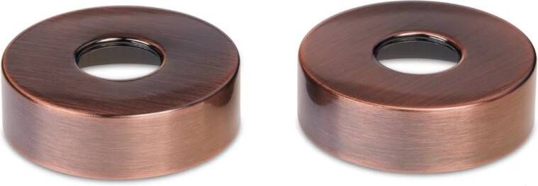 Blue Label Kraanrozet 2 stuks | 74 mm | 3 4 + schroefrozet | Messing | Geborsteld brons