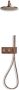 Blue Label Regendouche set Brondby | Inbouw | hermostaatkraan | 2-weg | Rond | Geborsteld brons - Thumbnail 1