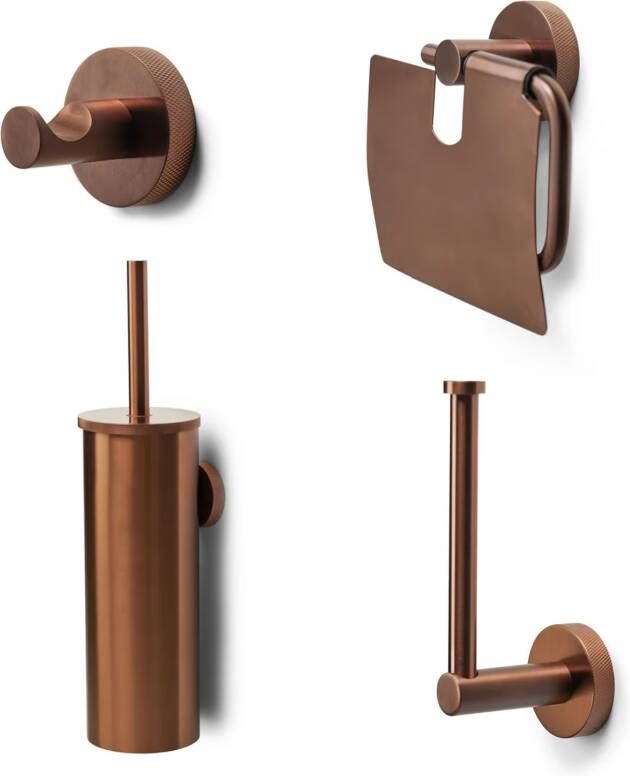 Blue Label Toilet accesoire set Vida Facet | Wandmontage | Messing | Brons PVD