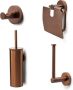 Blue Label Toilet accesoire set Vida Facet | Wandmontage | Messing | Brons PVD - Thumbnail 1