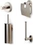 Blue Label Toilet accesoire set Vida Facet | Wandmontage | Messing | Geborsteld nikkel PVD - Thumbnail 1