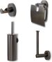 Blue Label Toilet accesoire set Vida Facet | Wandmontage | Messing | Gunmetal PVD - Thumbnail 1