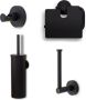 Blue Label Toilet accesoire set Vida Facet | Wandmontage | Messing | Zwart mat - Thumbnail 1