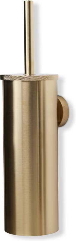 Blue Label Toiletborstel Vida Facet | Wandmontage | Incl.Houder | Messing | Geborsteld goud PVD