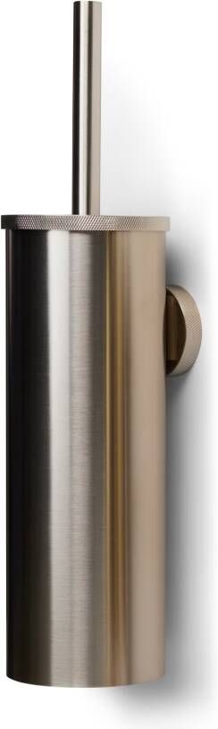 Blue Label Toiletborstel Vida Facet | Wandmontage | Incl.Houder | Messing | Geborsteld nikkel PVD