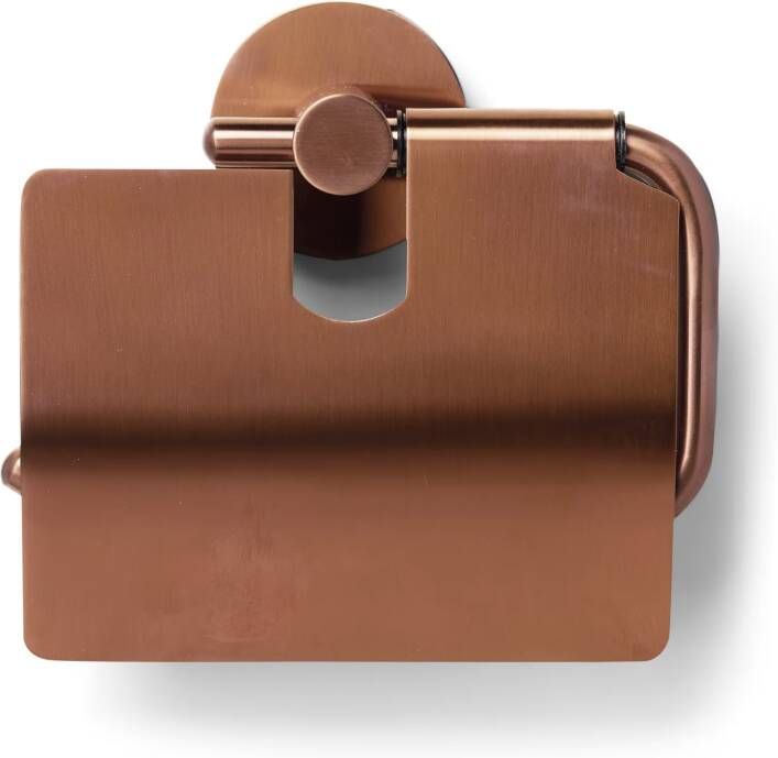 Blue Label Toiletrolhouder met klep Vida Facet | Wandmontage | Messing | Brons PVD