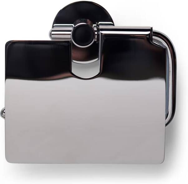 Blue Label Toiletrolhouder met klep Vida Facet | Wandmontage | Messing | Chroom glans