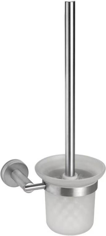 Blue Label Toiletborstel set Viborg | Wandmontage | Incl.Houder | RVS | Geborsteld nikkel PVD