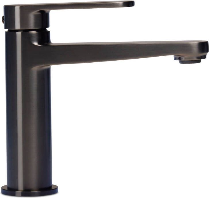 Blue Label Wastafelkraan Skive | Opbouw | Mengkraan | Laag model | 1-hendel | Rond | Gunmetal PVD