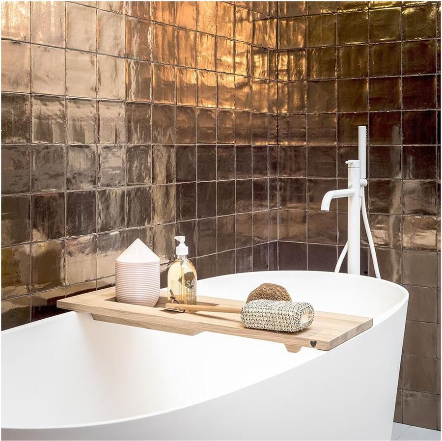 By Goof Oud Hollandse Witjes Wandtegel | 13x13 cm | Vintage | Glans Goud