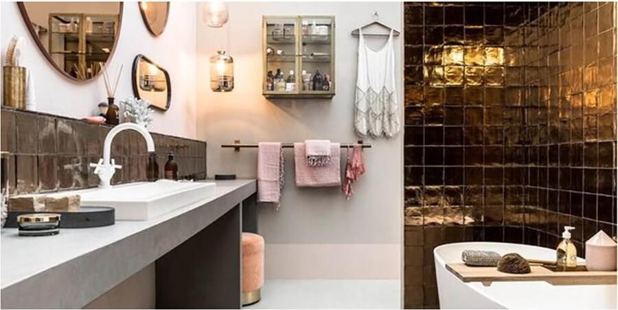 By Goof Oud Hollandse Witjes Wandtegel | 13x13 cm | Vintage | Glans Goud - Foto 2