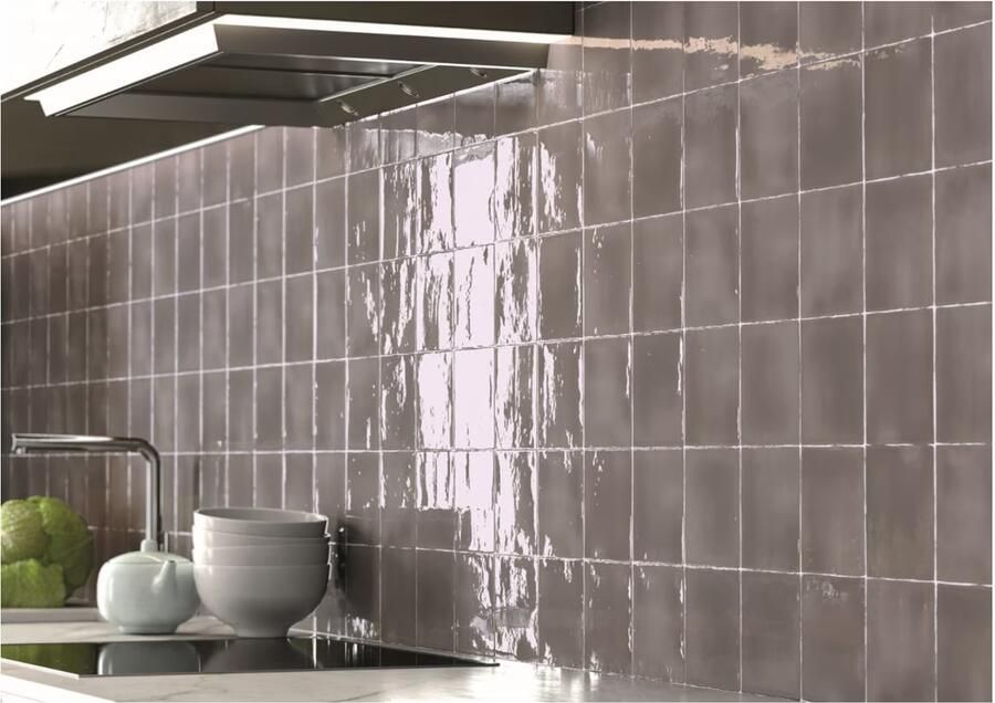 By Goof Oud Hollandse Witjes Wandtegel | 13x13 cm | Vintage | Glans Grijs