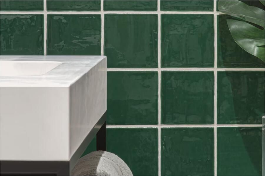 By Goof Oud Hollandse Witjes Wandtegel | 13x13 cm | Vintage | Glans Groen - Foto 3