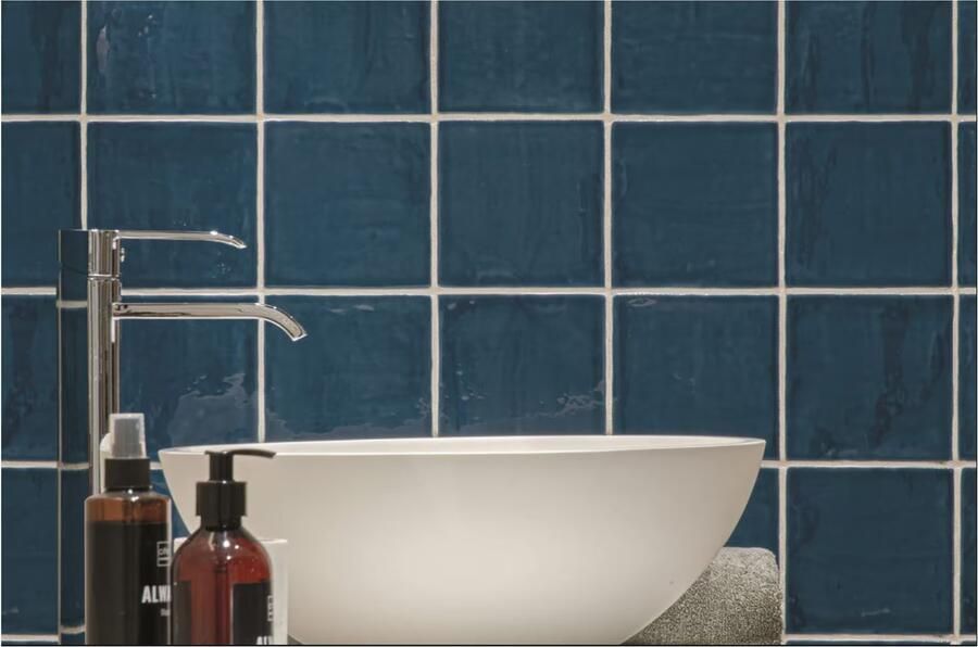 By Goof Oud Hollandse Witjes Wandtegel | 13x13 cm | Vintage | Glans Marine