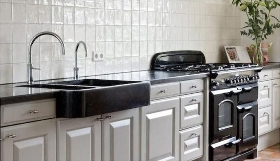 By Goof Oud Hollandse Witjes Wandtegel | 13x13 cm | Vintage | Glans wit - Foto 2