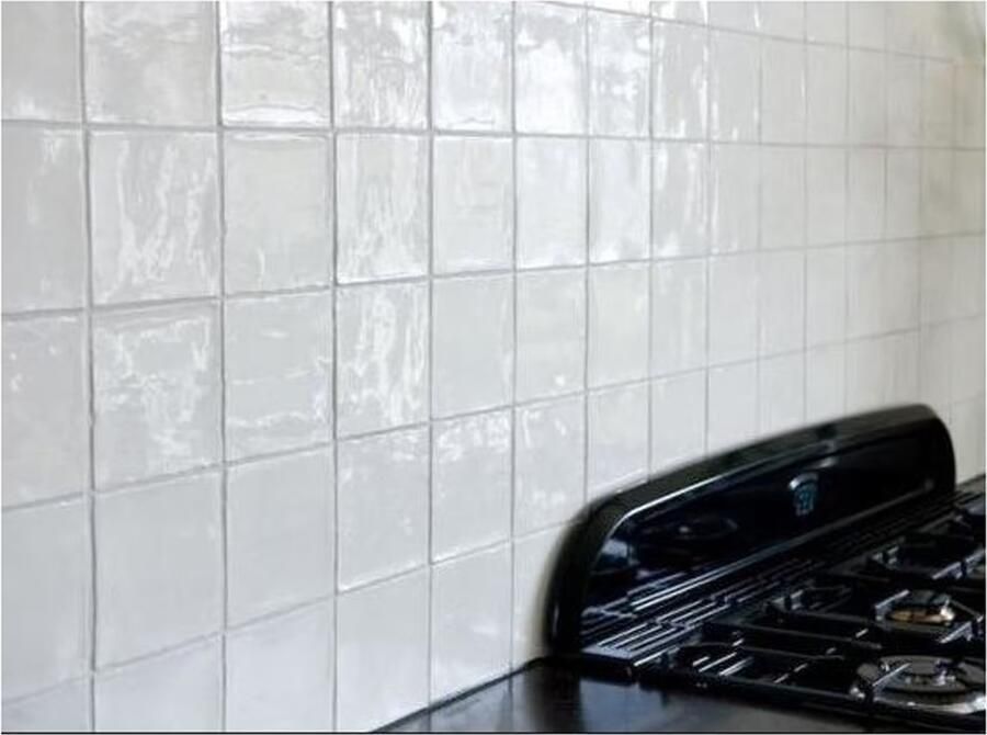 By Goof Oud Hollandse Witjes Wandtegel | 13x13 cm | Vintage | Glans wit