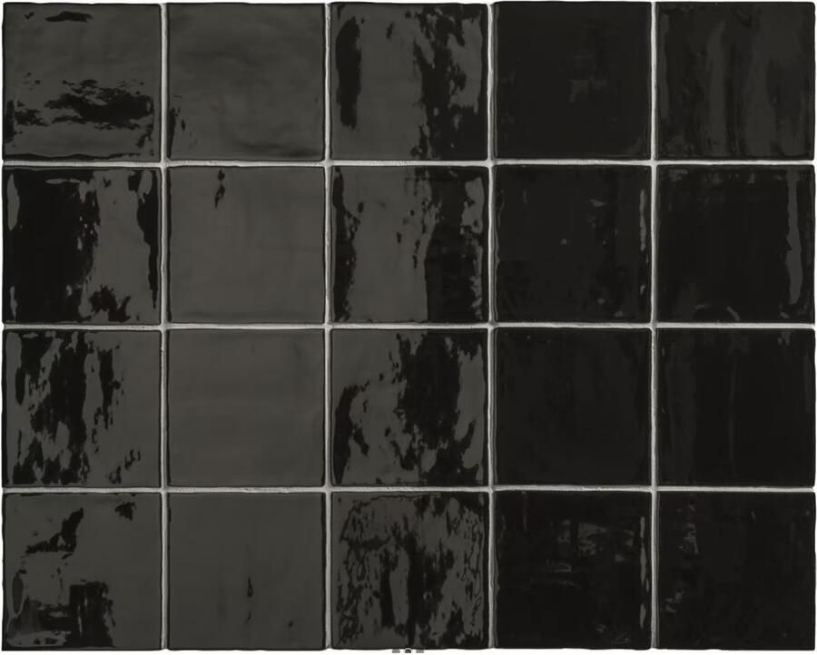 By Goof Oud Hollandse Witjes Wandtegel | 13x13 cm | Vintage | Glans zwart