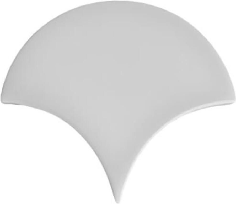 By Goof Visschub Wandtegel | 13.4x15 cm | Vintage | Glans Wit