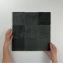 By Goof Moos Wandtegel | 13x13 cm | Vintage | Glans Antraciet - Thumbnail 1