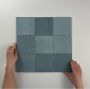 By Goof Moos Wandtegel | 13x13 cm | Vintage | Glans Blauw - Thumbnail 1