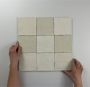 By Goof Moos Wandtegel | 13x13 cm | Vintage | Glans Ivoor - Thumbnail 1