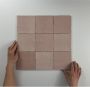 By Goof Moos Wandtegel | 13x13 cm | Vintage | Glans Roze - Thumbnail 1