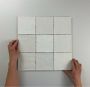 By Goof Moos Wandtegel | 13x13 cm | Vintage | Glans Wit - Thumbnail 1