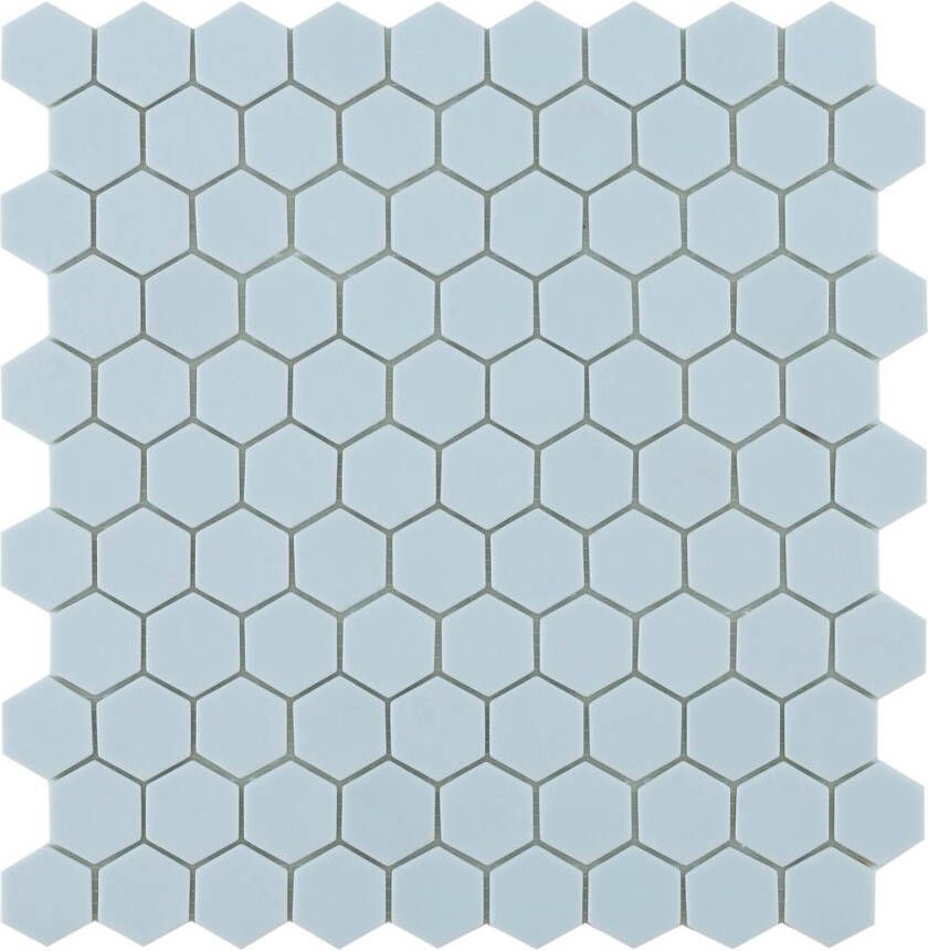 By Goof mozaiek hexagon 3.5x3.5 cm light blue