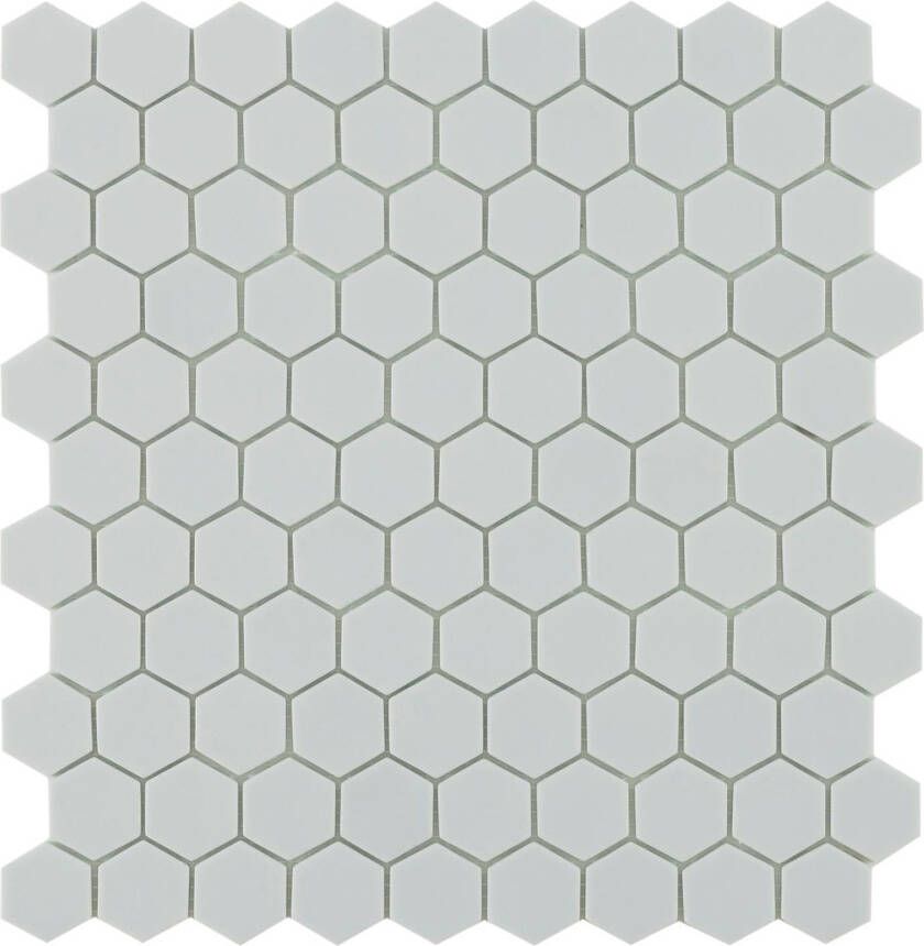 By Goof mozaiek hexagon 3.5x3.5 cm light grey