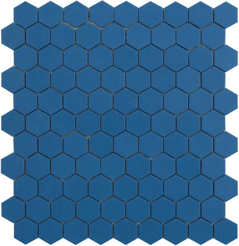 By Goof mozaiek hexagon 3.5x3.5 cm marine blue