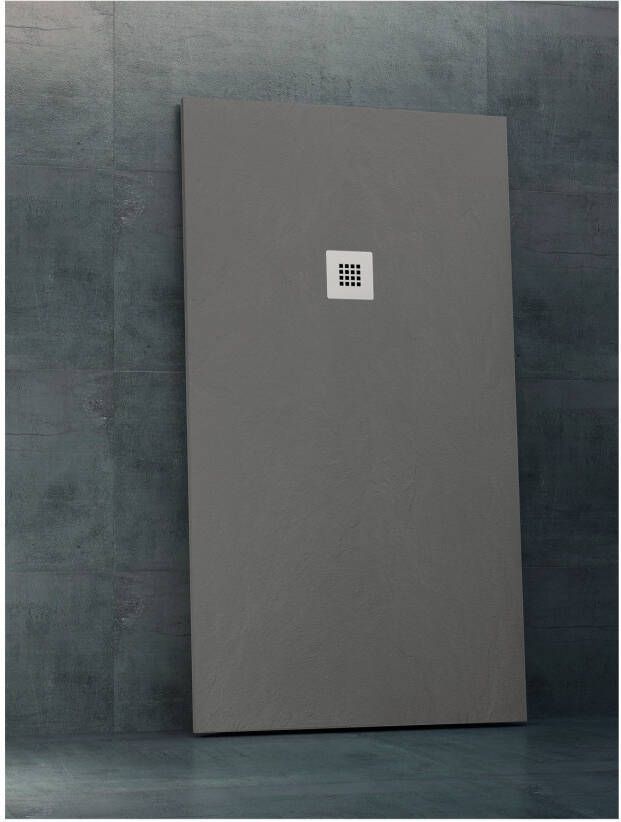 By Goof Smart Slate Cemento douchevloer 90x120x3 cm polymeer grijs mat
