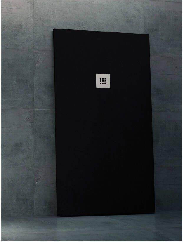 By Goof Smart Slate Negro douchevloer 90x120x3 cm polymeer zwart mat