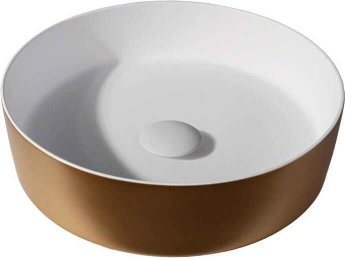 By Goof Waskom Tess | 39 cm | Solid surface | Rond | Goud