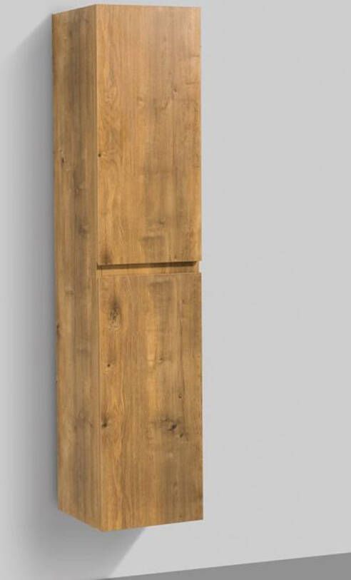 By Goof Tieme kolomkast hangend 160x35x35 cm mdf 2 deuren eiken mat