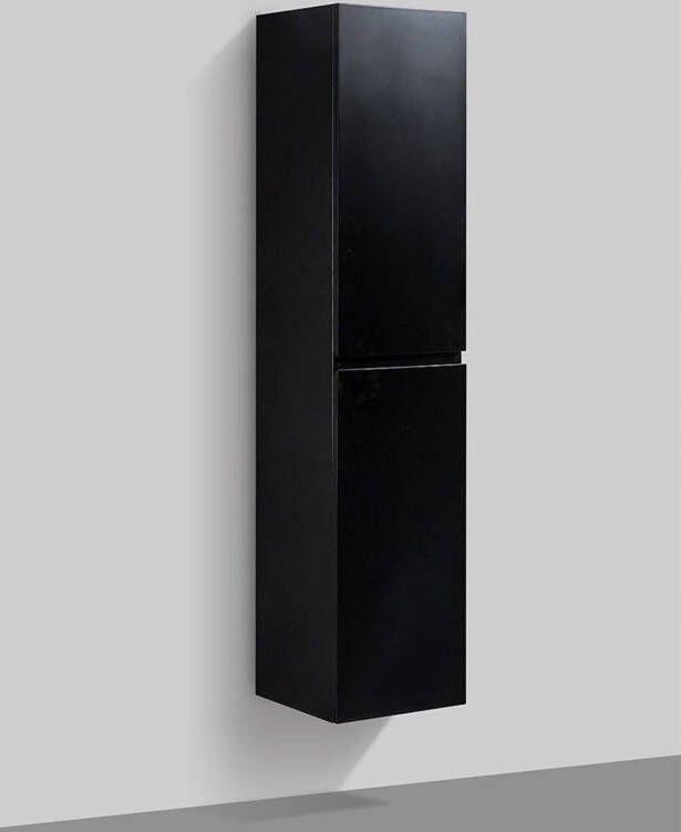 By Goof Tieme kolomkast hangend 160x35x35 cm mdf 2 deuren zwart mat