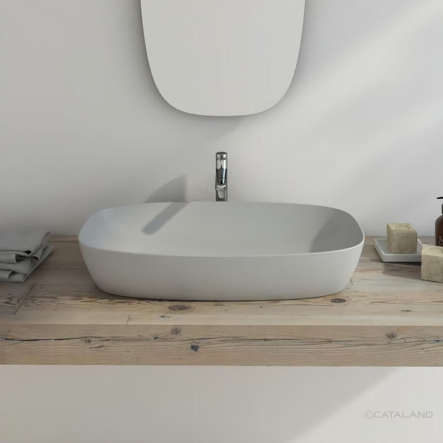 Catalano Green Lux waskom 80x40 cm keramiek cement mat - Foto 2