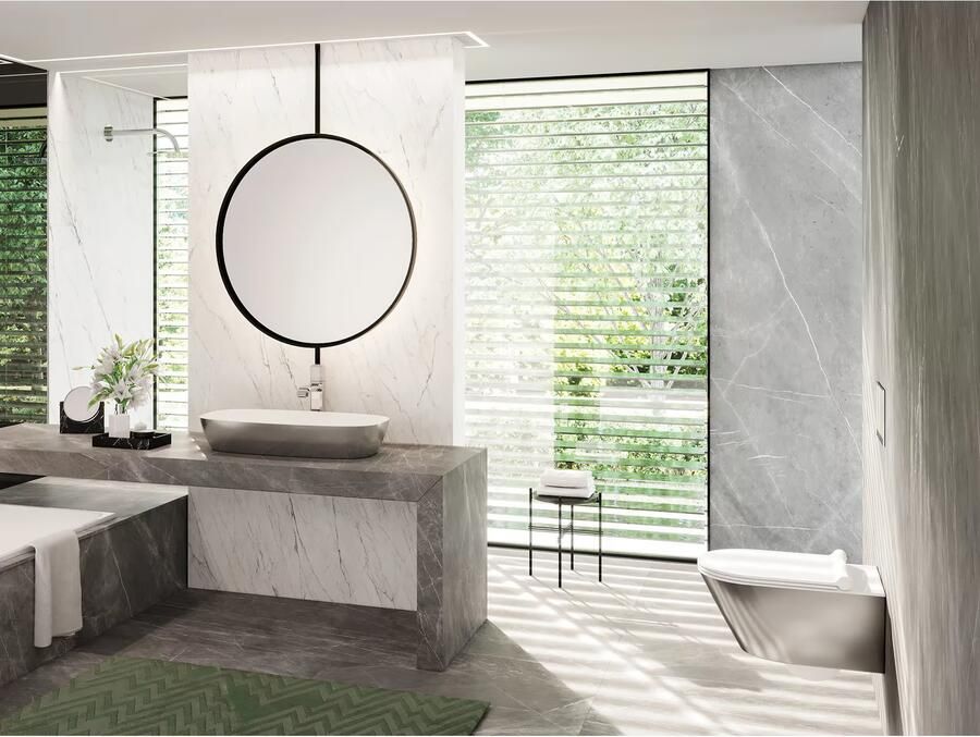 Catalano Green Lux waskom 80x40 cm keramiek silver wit glans - Foto 2