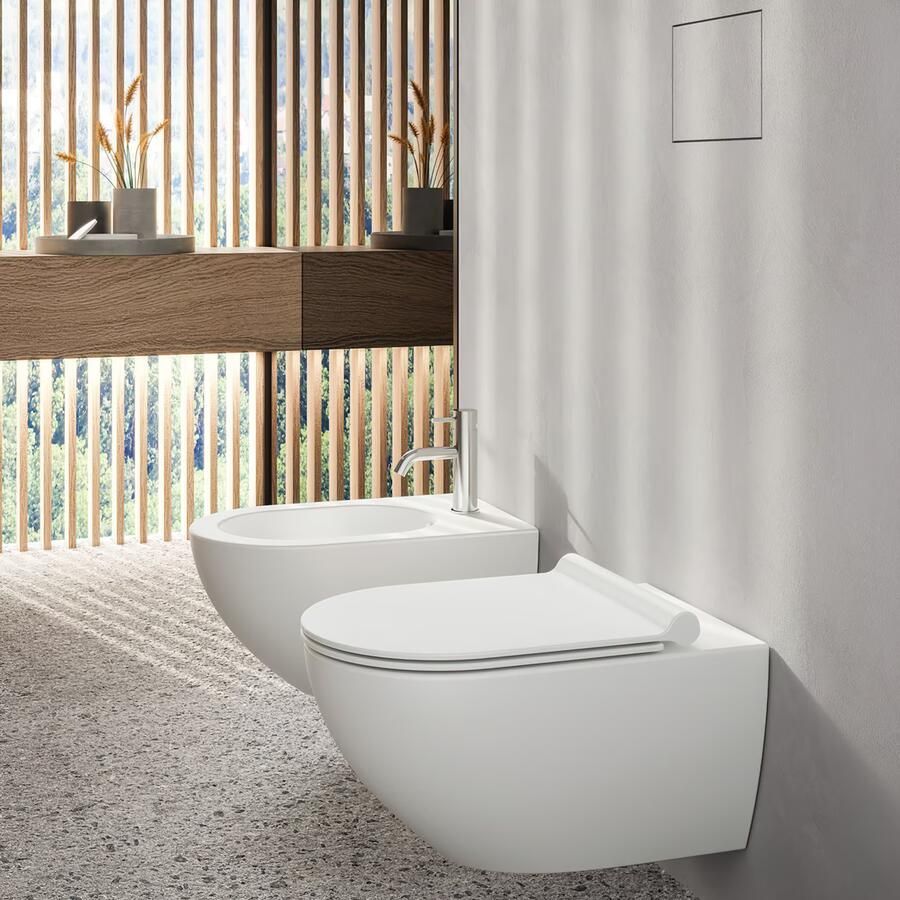 Catalano Wandcloset Zero | 55 cm | Rimless | New Flush | Excl.Toiletzitting | Keramiek | Mat wit