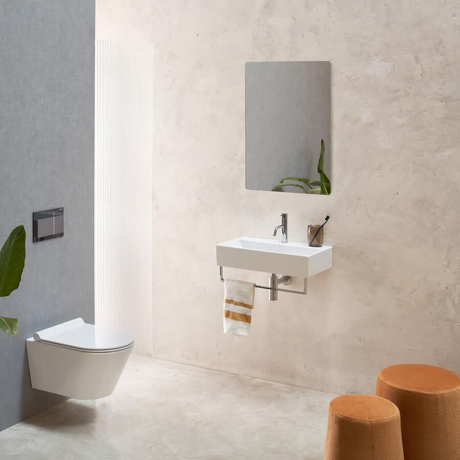 Catalano Wandcloset Zero | 55 cm | Rimless | New Flush | Excl.Toiletzitting | Keramiek | Wit glans - Foto 2