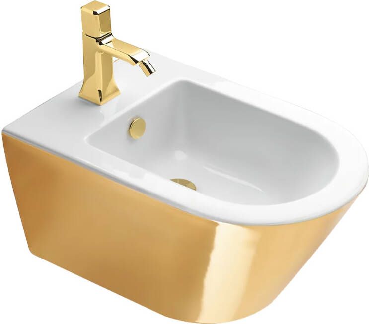 Catalano Bidet toilet Zero | 55 cm | Rimless | Wandhangend | Excl.Toiletzitting | Keramiek | Goud wit
