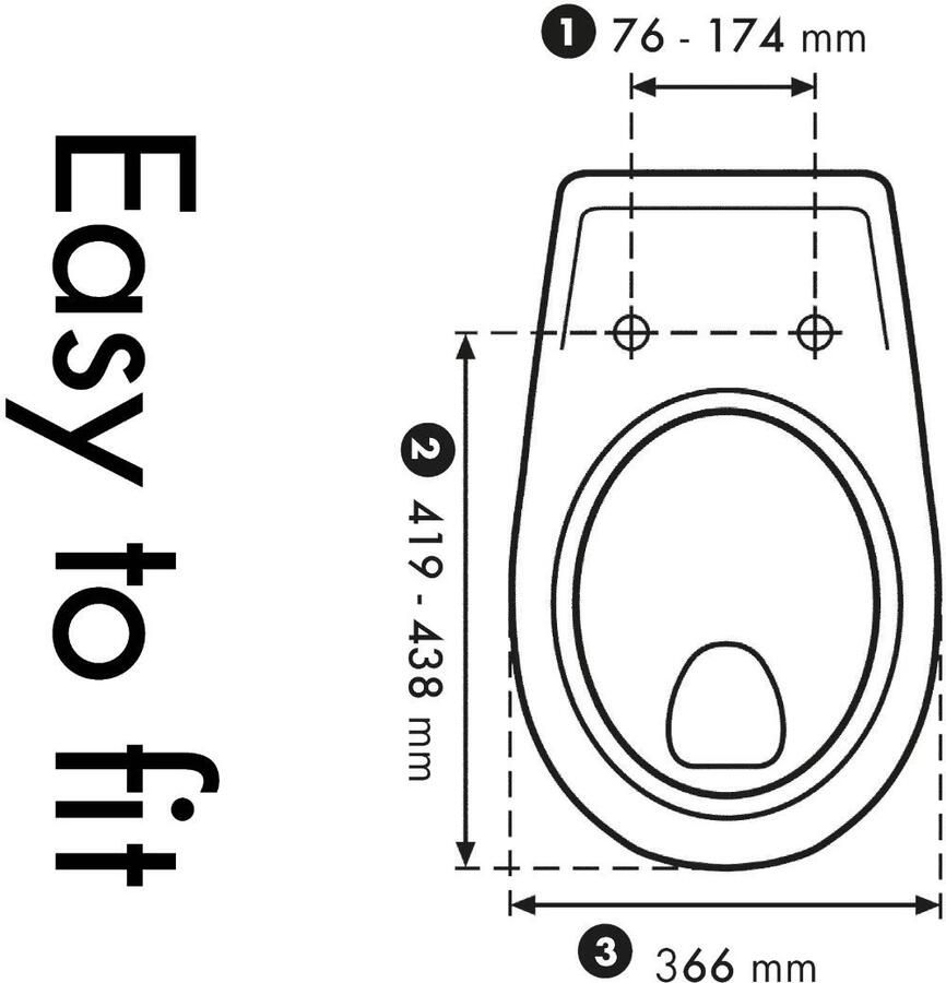 Cedo Toiletzitting Multi | Sofclose met quick-release | Universeel | Duroplast | Mosaic